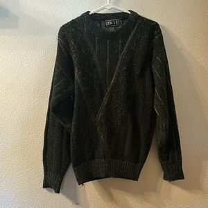 Jon 1 E sweater with genuine leather size large
